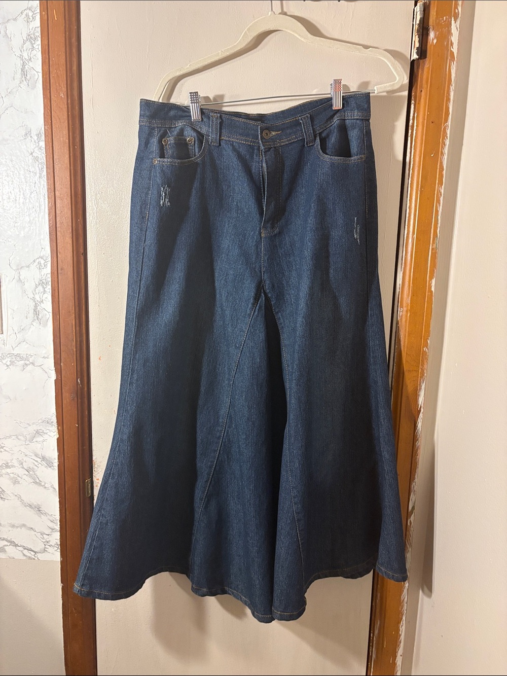 Ashley Stewart Dark Blue Denim  Skirt